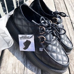 TUK Black Quilted Vegan Viva Mondo Creepers